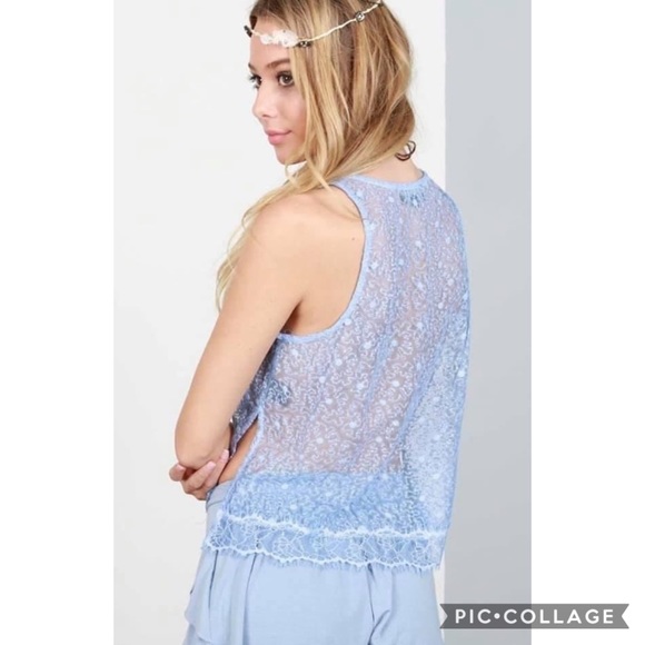 POL Lace Crop Top - Picture 2 of 3